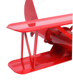 Avion biplan décoratif en métal – Image 3