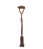 Lampadaire plume unicolore en métal