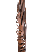 Lampadaire plume unicolore en métal – Image 2